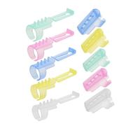 MUELODSIC 15 Pezzi Strumenti Intrecciati Tensione Creare magliaia Lavorare a Maglia misurare Uncinetto Anello avvolgitore Anelli marcatori Maglia Anello di Filato Anelli Intrecciati plastica