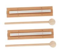 MUELODSIC 2 Impostati Campane Mano per Meditazione e Classe Strumento Percussione Mallet Suono e per Yoga e Mindfulness