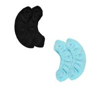MUELODSIC 2 Paia Coprilama per Pattini da Ghiaccio in Microfibra Elastici Assorbenti Nero e Azzurro Protezione Antiruggine e Sicura per Lama Pattino