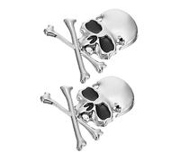 MUELODSIC 2 Pezzi Adesivi Auto Decorativi Teschio Creativo Sticker Car Skull con Design Chiaro e Adesione Forte Facili da Applicare e Rimuovere Senza Residui per Personalizzare Veicoli