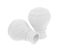 MUELODSIC 2 Pezzi Terminali Decorativi per Bastoni per Tende Teste Chiusura per Bastoni da Finitura e Stabile per Tende Interne Facile Installazione e Design Compatibile