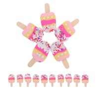 MUELODSIC 20 pezzi Charms in Argilla Polimerica Miniature Cibo Kawaii Decorazioni Morbide per Scrapbook Accessori per Fermagli Capelli e Cover Smartphone Colori Pastello Rosa e Giallo