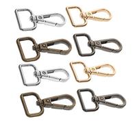 MUELODSIC 20 Pezzi Moschettoni Girevoli in Metallo con Clip Swivel per Borse Braccialetti Fai da Te Chiusure Resistenti e Compatte in Argento Oro e Bronzo Antico