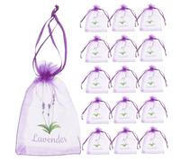 MUELODSIC 20 pezzi Sacchetti Vuoti in Organza con Coulisse Sacchetti Lavanda Profumati per Armadio Buste in Rete Traspirante Resistenti e Multiuso per Erbe Spezie e Accessori Piccoli