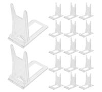 MUELODSIC 20 Pezzi Supporti Espositore Cavalletto Trasparente Regolabile per Libri Riviste CD e Cartoline Stand Salvaspazio per Casa e Ufficio