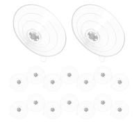 MUELODSIC 20 Ventose Trasparenti M5*9 * 63mm con Viti e Dadi in Pvc, Ventose Autoadesive Resistenti per Vetro, per Montaggio e Organizzazione in Casa e Ufficio, Riutilizzabili e