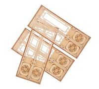 MUELODSIC 3 Pezzi Miniature Wooden Double Doors For Dollhouse Functional Style Architecture Model Easy DIY Assembly Authentic Chinese Heritage Design For Mini Furniture And Home Decor