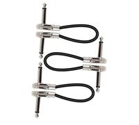 MUELODSIC 3 pezzi Patch Pedaliera Chitarra Elettrica Flat Placcati per Strumenti Musicali Compatibili con Chitarre Elettriche e Bassi Connessione Affidabile per Performance e Palchi