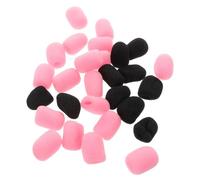 MUELODSIC 30 pezzi Copri Microfono in Riutilizzabili Misto Rosa e Nero Protezione Antivento per Microfoni Lavalier Cuffie e Auricolari Facile da Installare e Pulire Filtro Rumore Avanzato