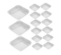 MUELODSIC 30 pezzi Teglie in Alluminio Usa e Getta Stampi Quadrati per Forno per Torte Quiche e Crostate Vassoi Resistenti per Uso e Professionale
