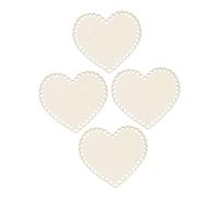 MUELODSIC 4 Pezzi Basi Fondo Borse in Legno Forma di Cuore Base per Uncinetto Te Superficie Liscia Senza Sbavature Accessori per Borse Artigianali per Creazioni Personalizzate