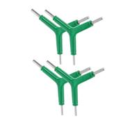 MUELODSIC 4 Pezzi Chiavi Esagonali Y per Bici Strumento Multifunzione Triangolare per Riparazione Bicicletta Misure Integrate per Mountain Bike Colore Verde