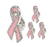 MUELODSIC 4 Pezzi Spille Awareness Breast Cancer e World Aids Day Spilletta con Nastro Rosso e Strass Accessori Moda Multifunzionali per Donna e Sensibilizzazione