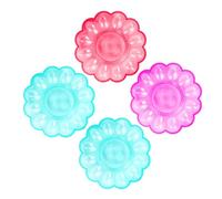 MUELODSIC 4 Pezzi Vassoio Uova in Plastica Resistente Contenitore Uova Igienico e Riciclabile Design Trasparente per e Tavola Colore Casuale Colore Casuale