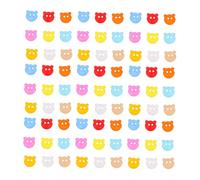 MUELODSIC 400 pezzi Bottoni di Resina Forma di Orsetto per Cucito Creativo Materiale DIY per Accessori Decorativi per Bambole Kit Artigianale per Scuola e Te