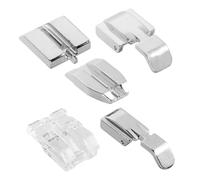 MUELODSIC 5 Pezzi Piedino Premistoffa per Macchina da Cucire Kit Piedino per Rifinire Piedini per Cerniere Nascoste e Rifiniture Accessori per Cucire Bordi e Cerniere