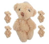 MUELODSIC 5 Pezzi Push orsacchiotto di orsacchiotti Mini Bear bambola di orso di peluche la festa favorisce le forniture peluche peluche piccola bambola orsetto mini orsi alla rinfusa Cachi