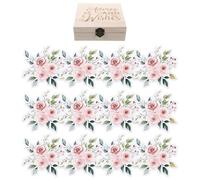 MUELODSIC 50 Pezzi 50 Carte Previsione e Consigli per con Scatola Ricordo in Legno - Gioco Interattivo per Shower, Inviti e Decorazioni Festa Ragazzo Ragazza