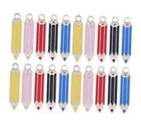 MUELODSIC 50 pezzi Ciondoli Colorati Forma di Matita per Bracciali e Collane Fai da Te Pendenti Artigianali Unici per Creazione Gioielli Accessori Charm per Amanti del DIY