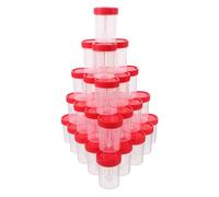 MUELODSIC 50 Pezzi Contenitori per Campioni Feci con Tappo Vite Antispreco Plastica per Laboratorio e Analisi Cliniche Confezione Colori Casuali Colore Casuale