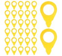 MUELODSIC 50 Pezzi Indicatori per Dadi Ruota in Plastica Gialla 7,8x4,4x0,3 Cm Resistenti alle Intemperie per Sicurezza Visiva in Trasporto Merci e Cantieri Industriali