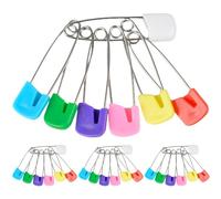 MUELODSIC 50 pezzi Spille Balie Sicure per Ragazzo Ragazza Pin Pannolini Resistenti in Plastica Punta Sicura Contro Apertura per Bavaglini e Vestiti Colori Misti Casual Colore Casuale