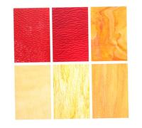 MUELODSIC 6 Pezzi Lastre Vetro Colorate Effetto per Mosaico e Vetrate Chiesa Facili da Tagliare per Decorazioni Artistiche Fai da Te