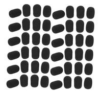 MUELODSIC 60 Pezzi Copertura in Schiuma per Microfono Lavalier Antivento in Foam Nero Protezione per Microfoni Headset e Wireless Leggera e Resistente per Eventi e Viaggi