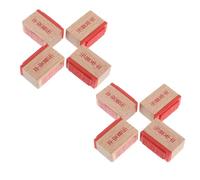 MUELODSIC 8 Pezzi Set 8 Pezzi Timbri in Legno Artigianali Sigilli Cinesi Antichi per Scrapbooking e Diario, Timbri Fai da Te Caratteri Pace e Gioia per Progetti Creativi e Decorazioni