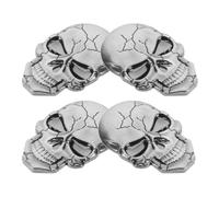 MUELODSIC Adesivi in Metallo per Auto Teschio 3D Set 4 Pezzi in Lega di Alluminio Resistente allo Sbiadimento Decalcomanie per Carrozzeria Compatibili Vari Modelli Decorazioni Esterne