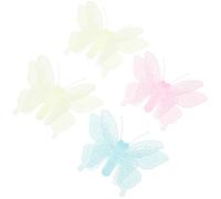 MUELODSIC Adesivi Murali Fluorescenti Farfalle 16 Pezzi in Plastico Colore Assortito Adesivi da Parete Autoadesivi Luminosi per Cameretta Decorazione Creativa