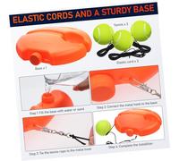 MUELODSIC Allenamento Tennis Base Stabile Arancione e Palline Elastiche Strumento Pratico per Principianti per Migliorare Tecnica e Confidenza senza Partner