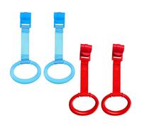 MUELODSIC Anelli di Trazione per Lettino Ragazzo Ragazza e Ragazzo Ragazza Piccoli, Set da 4 Pezzi Colorati Bordi Lisci, Supporto Sicurezza per Imparare a Stare in Piedi, Accessorio Leggero