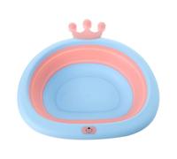 MUELODSIC Bacinella Pieghevole Portatile per PP Design Corona Cartoon Salvaspazio e Multifunzionale per Bagnetto e Regalo Shower Colore Rosa
