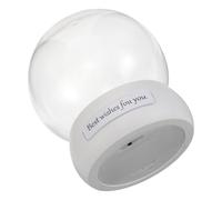 MUELODSIC Campana a Cupola in Vetro Trasparente Fiore Eterno Conservato, Base a Globo LED Illuminata, Vetrina Antipolvere per Decorazioni Romantiche e Regalo