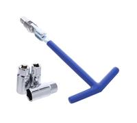 MUELODSIC Chiave T per Candele Auto e Manico Ergonomico Antiscivolo Attrezzo Portatile con Bussole Resistenti e Adatte Dimensioni Strumento di Rimozione per Piccoli Veicoli e Tosaerba