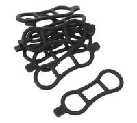 MUELODSIC Cinghie in Silicone per Luce Bici a LED Design a Tre Fori Set da 10 Pezzi Fascia Elastica per Montaggio Manubrio e Reggisella Accessorio per Uso Urbano e Fuoristrada