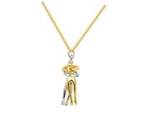 MUELODSIC Collana con Ciondolo Unisex Pendente Oro Gioiello Testimone Damore Design Semplice e Raffinato per Donna e Uomo