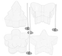 MUELODSIC Contenitori per Candele Plastica PC Resistenti con Lanterne per Creazioni DIY Vasetti Portacandele Riutilizzabili e Leggeri per Fai da Te e Decorazioni Natale