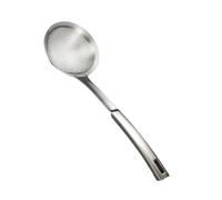 MUELODSIC Cucchiaio Scolapasta in Acciaio Inox Manico Ergonomico Resistente al Calore per Servire Patatine Fritte e Verdure in Cucina, Misura Media