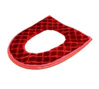MUELODSIC Cuscino Coprisedile WC Morbido e Spesso Imbottitura Calda per Bagno Copriwater Termico Rosso Antiscivolo Accessorio Bagno Pratico e Durevole