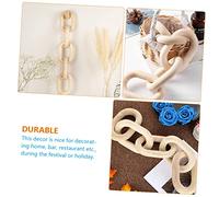 MUELODSIC Decorazione Catena in Legno Naturale Cinque Anelli Elemento Rustico per Tavolino Scaffale e Libreria Casa Ornamento da Parete Caldo e Semplice per Soggiorno e Camera