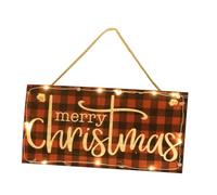 MUELODSIC Decorazione Natalizia in Luminosa da Appendere Targa Merry Christmas con LED per Bar e e Durevole