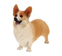 MUELODSIC Figura di Cane Corgi da Simulazione Statica Decorazione da Tavolo Piccola e Dettagliata Ornamento per Casa Ufficio e Auto