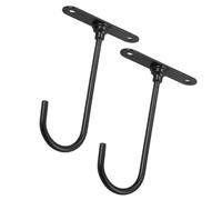 MUELODSIC Gancio a Banana Rotante in Metallo Nero 2 Pezzi per Cucina Sottopensile, Supporto Appendiabiti Portafrutta per Conservazione Banane e Ottimizzazione Spazio Mobiletto