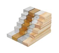 MUELODSIC Kit Blocchi di Densità Rettangolari Multimateriale da 24 Pezzi Ferro Alluminio e Legno per Esperimenti di Fisica e Laboratorio Scolastico Attrezzatura Didattica per Scuola