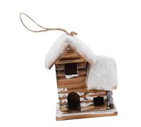 MUELODSIC LED Wooden Christmas House with Warm LED Lights Small Snowy Village Decoration for Table Shelf Tree Ornament Sturdy Wood Winter Wonderland Accent for Office Home Hotel And