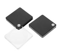 MUELODSIC Lente d'Ingrandimento Tascabile 2 Pezzi per Controllo Piccoli Oggetti e Riparazione Gioielli Lente Pieghevole Quadrata e Costruzione Leggera per Trasporto Facile