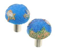 MUELODSIC Maniglia Creativa a Forma di Terra per Cassetti Pomello Singolo per Mobili Armadio e Cucina Maniglie Cartoon per Guardaroba Cameretta Set 2 Pezzi con Viti