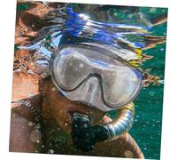 MUELODSIC Maschera Snorkeling Professionale per Adulti con Boccaglio a Tenuta Parziale Angolare in Vetro Temperato Anti-appannamento e Cinturino Adattabile per Immersioni e Colore Casuale
